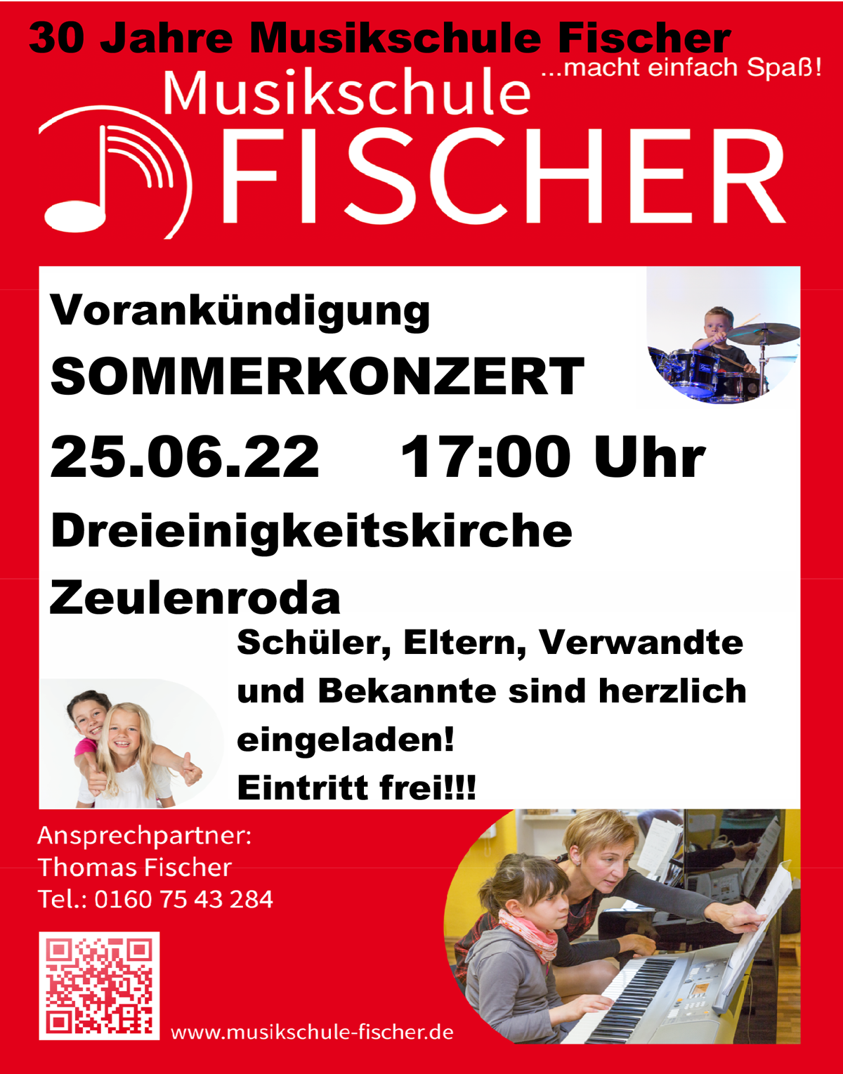 Sommerkonzert der Musikschule Fischer am 25. Juni 2022