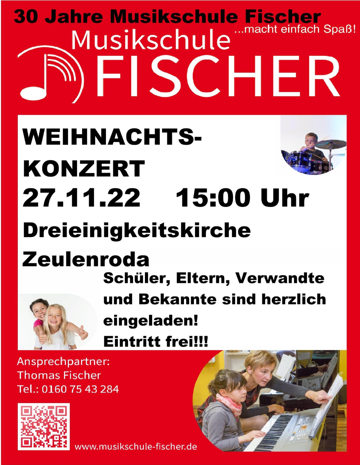 Weihnachtskonzert der Musikschule Fischer 2022