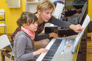 Keyboardunterricht an der Musikschule Fischer
