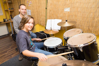 Schlagzeug lernen an der Musikschule Fischer